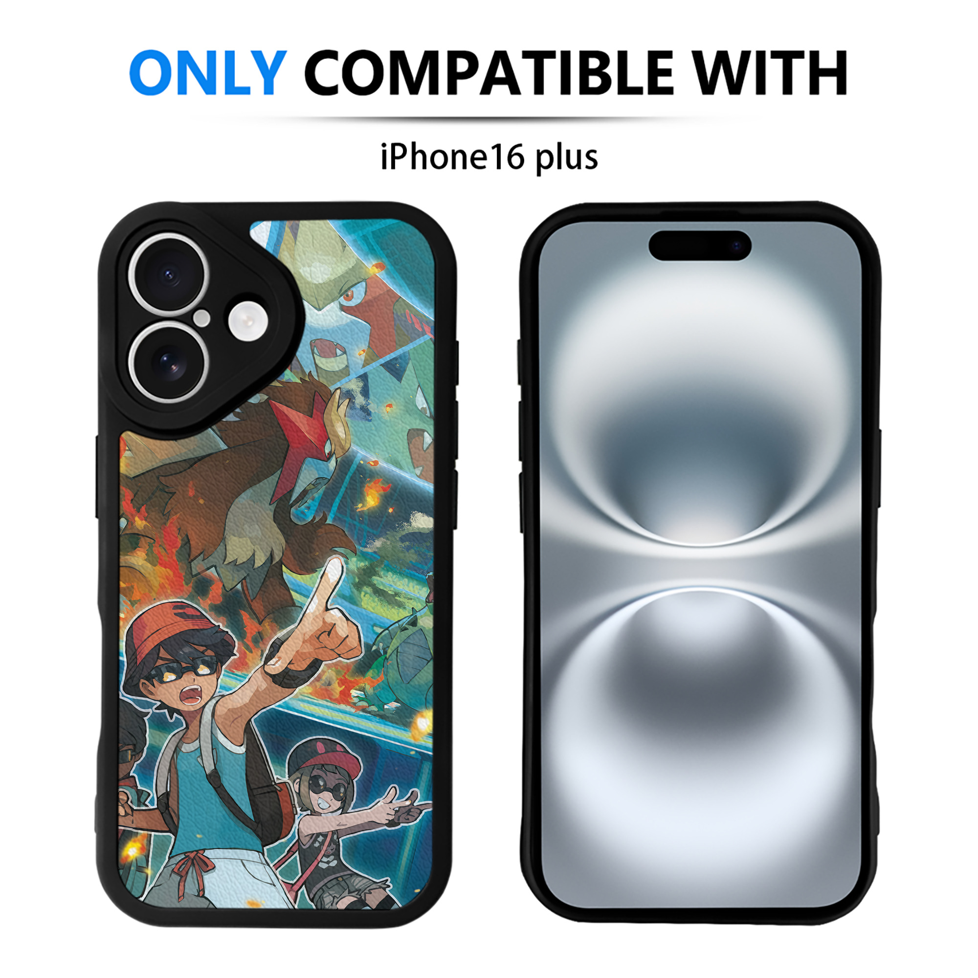 （画像用） ポケットモンスター Pokémon 【iPhone 16シリーズ対応】シリコンスマホケース（レザー調） 材質：シリコン
